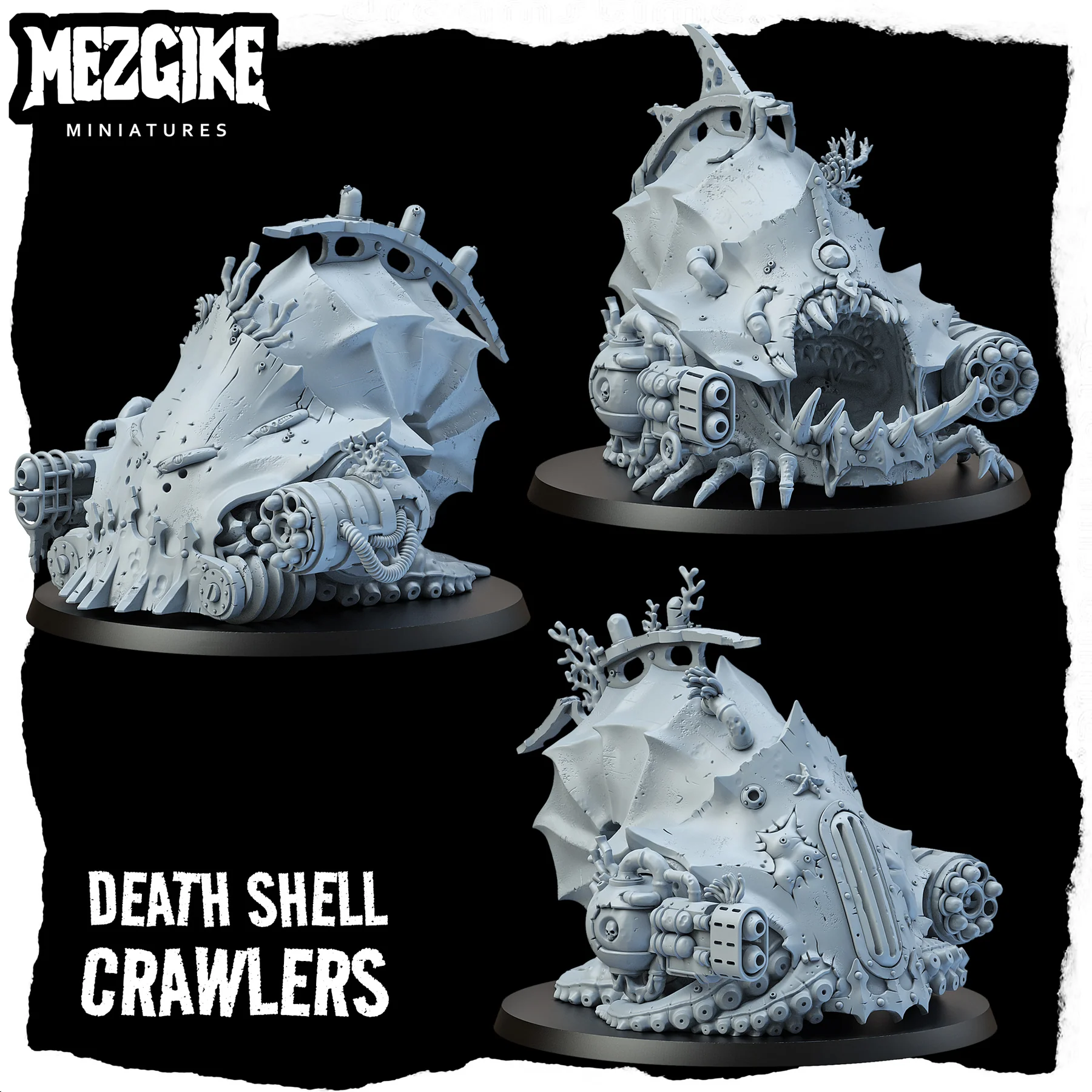 3D Printing Figure - Death shell crawlers Miniature, Proxy Figurine,