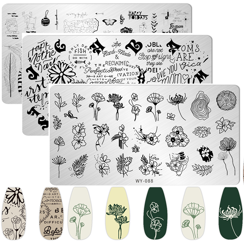 3D Printing Stainless Steel - Leaves Flower Nail Art Stamping Plates