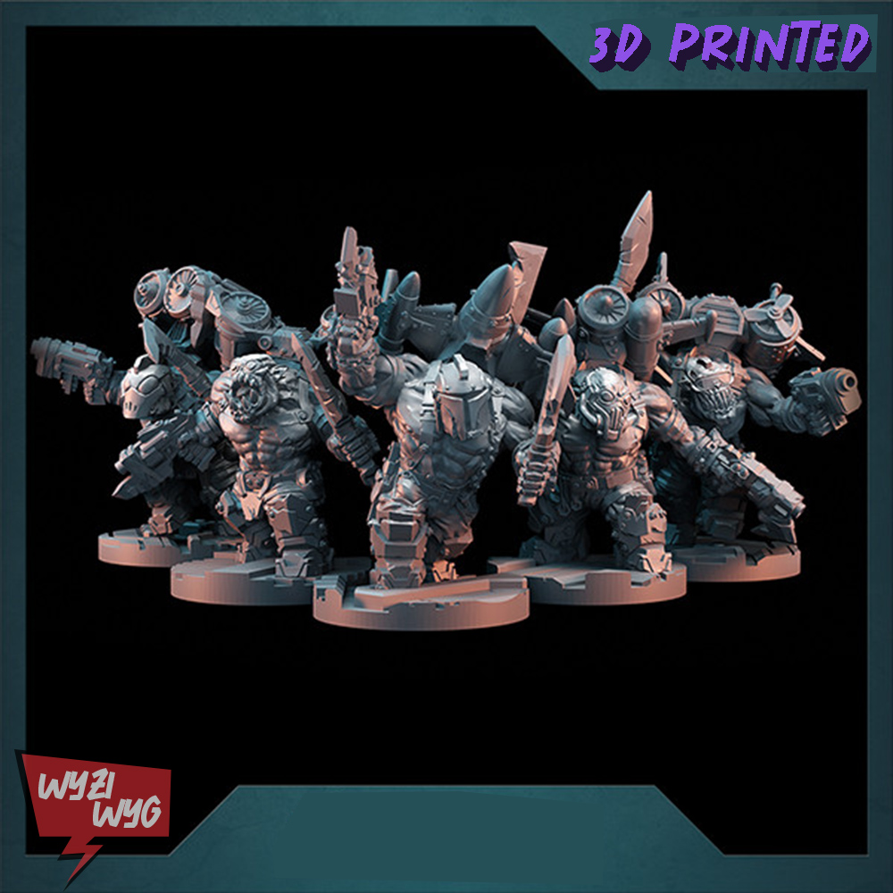 3D Printing Apps - Rocket Orcs Armour Miniature, Green Skin