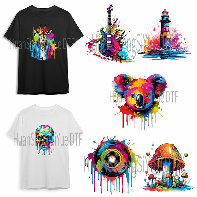 3D Printing Diagram - Color Fluid Diagram Ironing Sticker Clothes