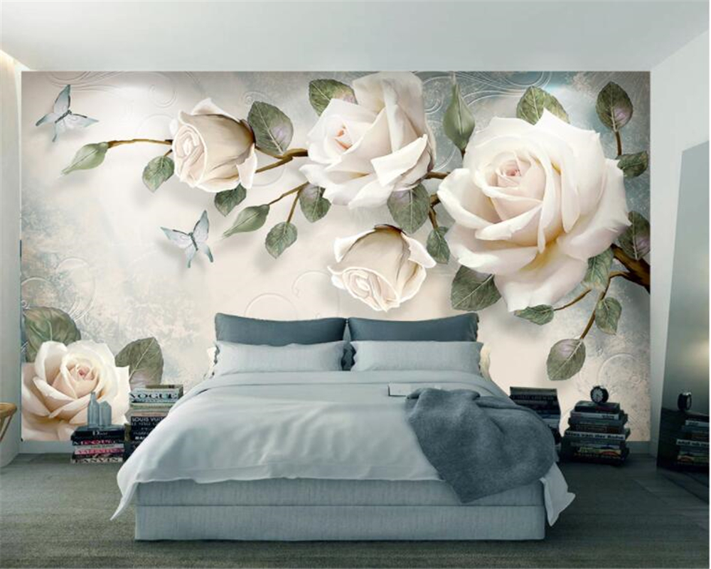 3D Printing Heat Resistant Material - Custom Size wallpaper Rose Branch Mural
