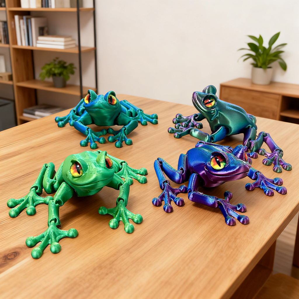 3D Printing Mockup - 3D Printed Frog Statue, Flexible 3D