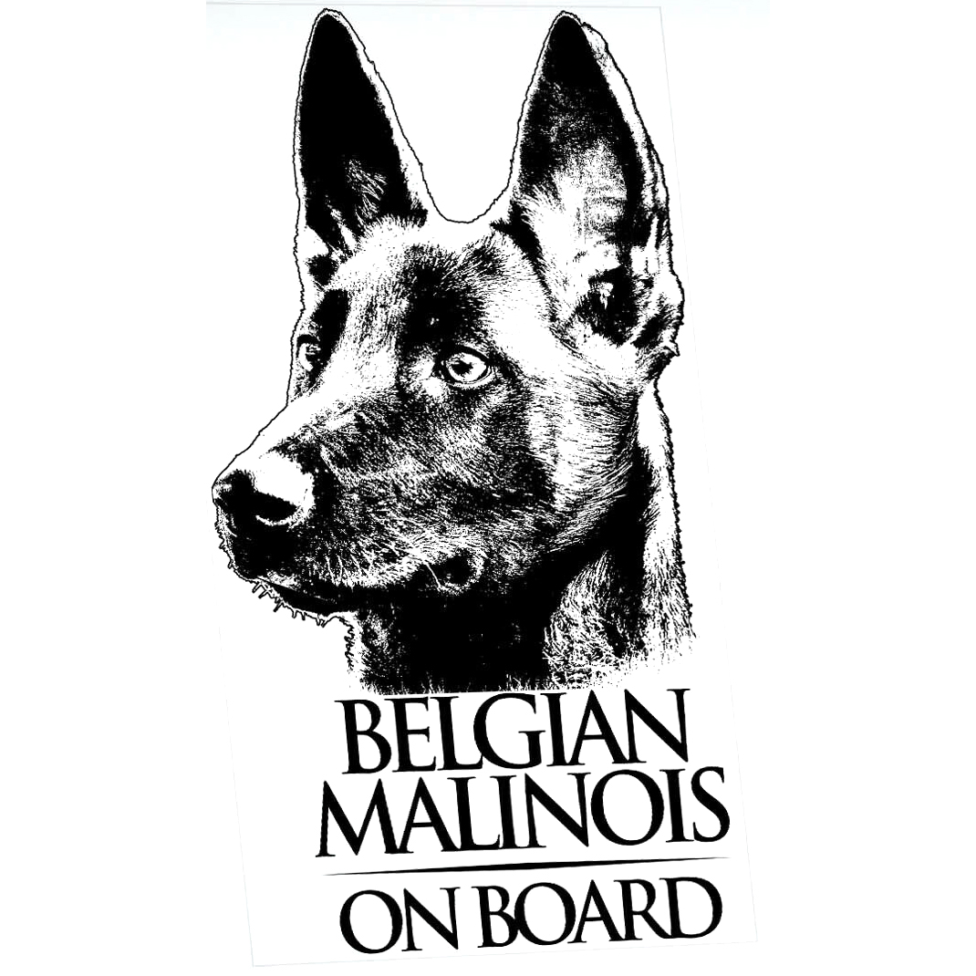 3D Printing Vinyl - N322# Belgian Malinois Vinyl Decal Car