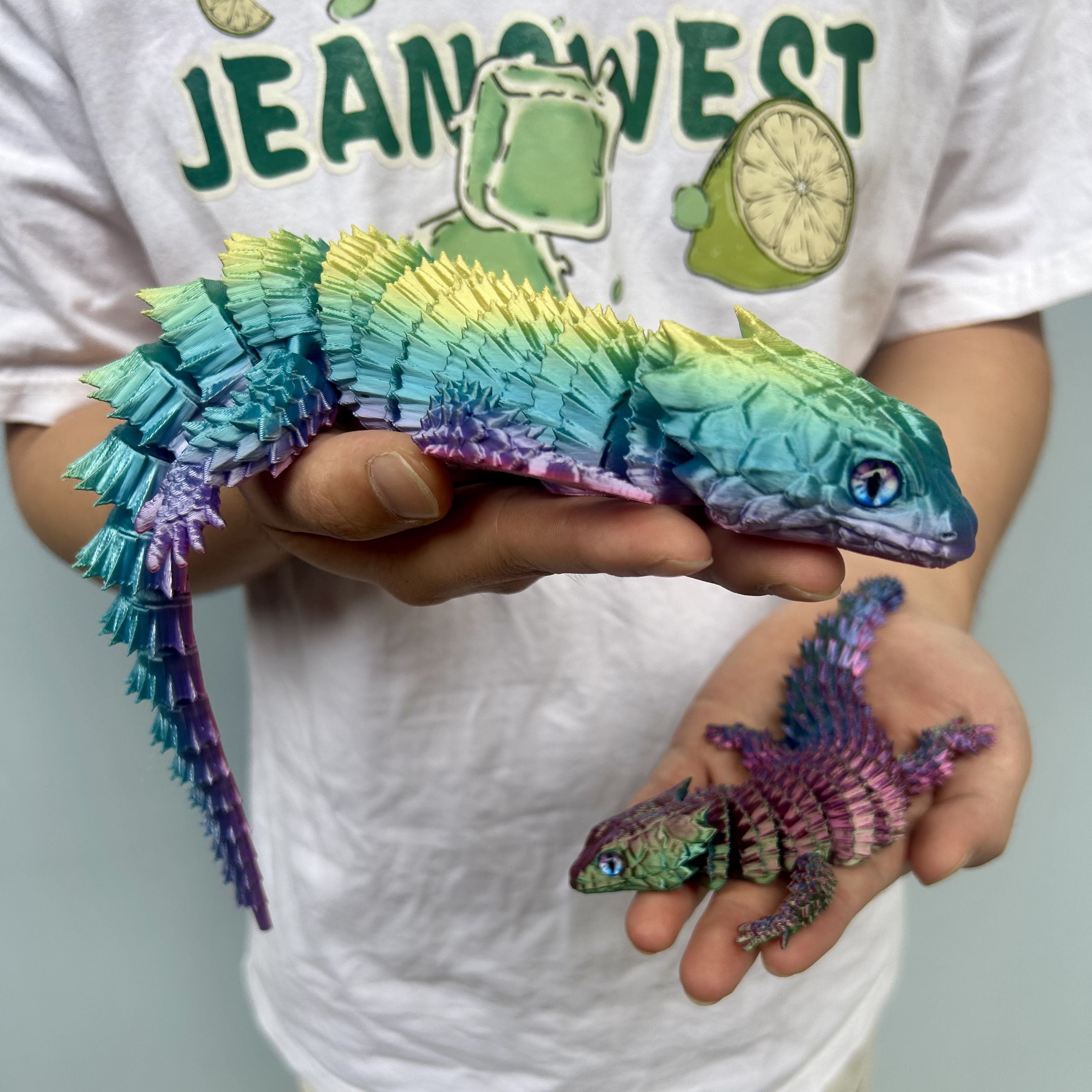 3D Printing Mockup - 3D Printed Lizard Statue, Flexible 3D