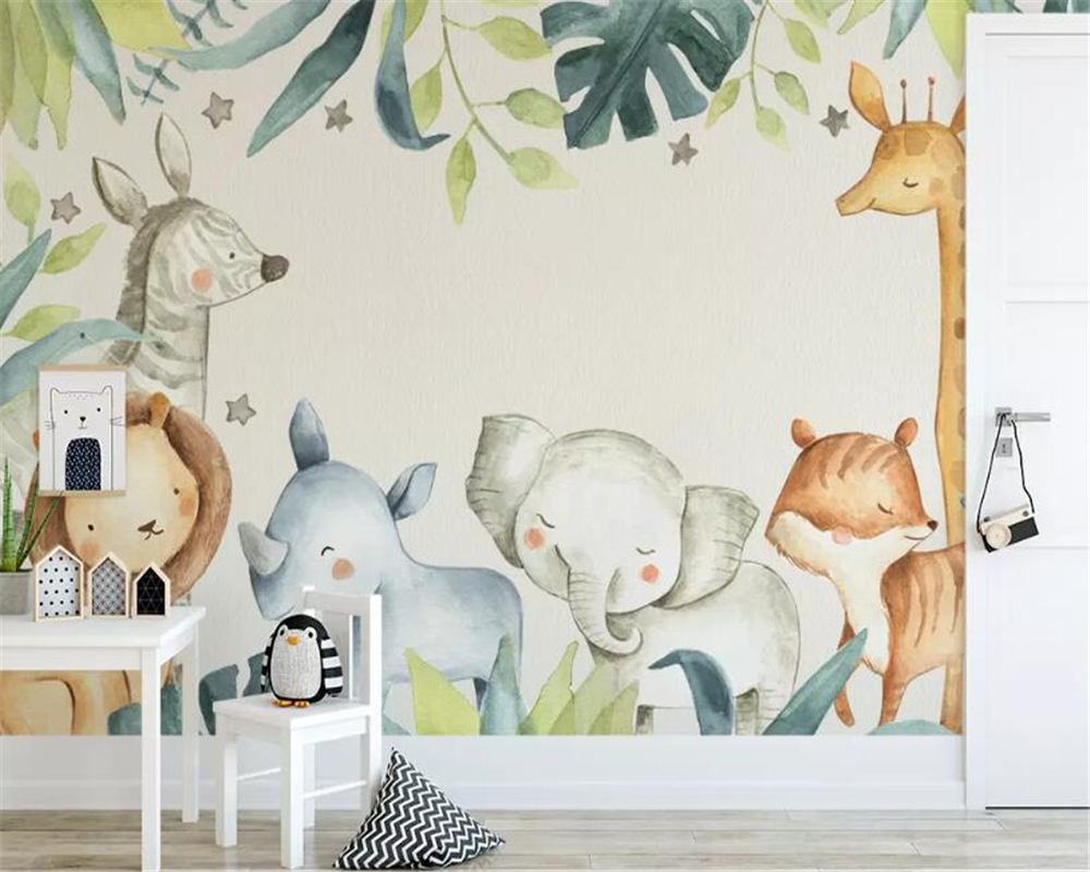 3D Printing Heat Resistant Material - Customized Size Mural Cartoon Animal Tropical