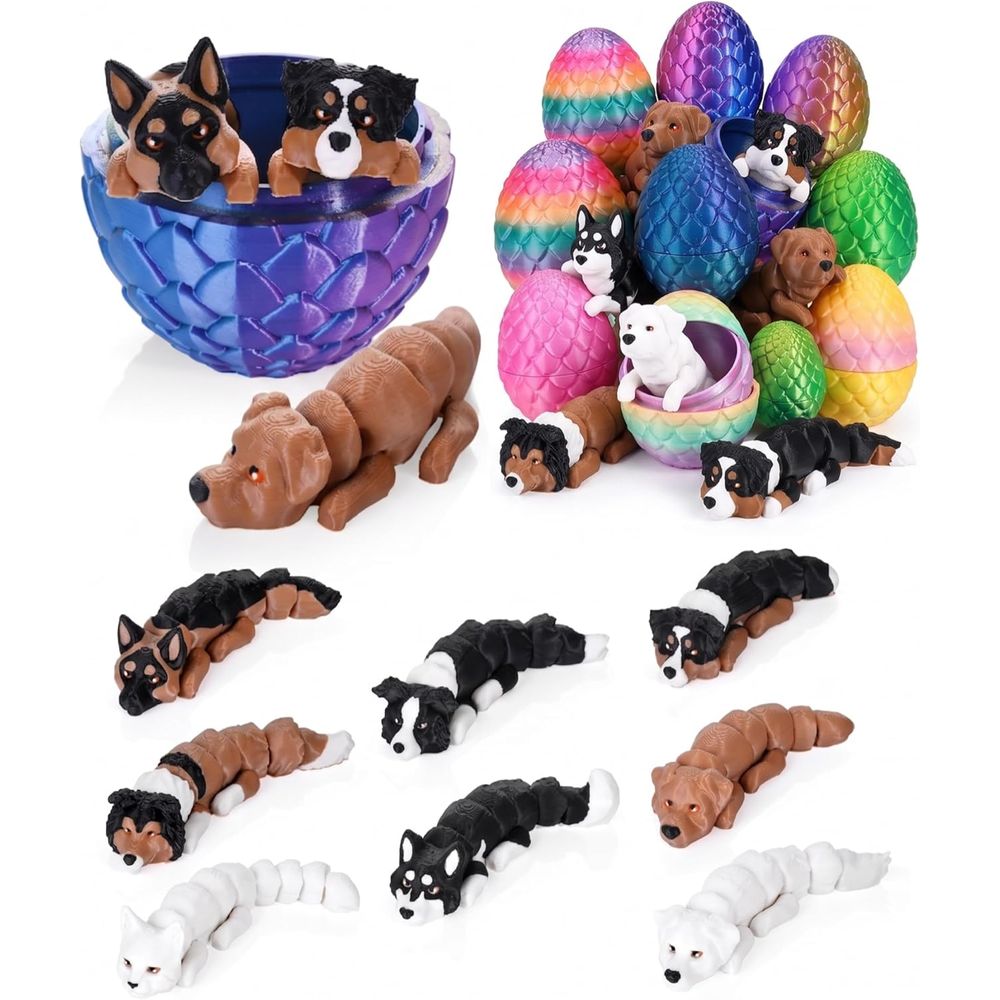 3D Printing Vinyl - GemmiCho 3Pcs 3D Printed Dog with