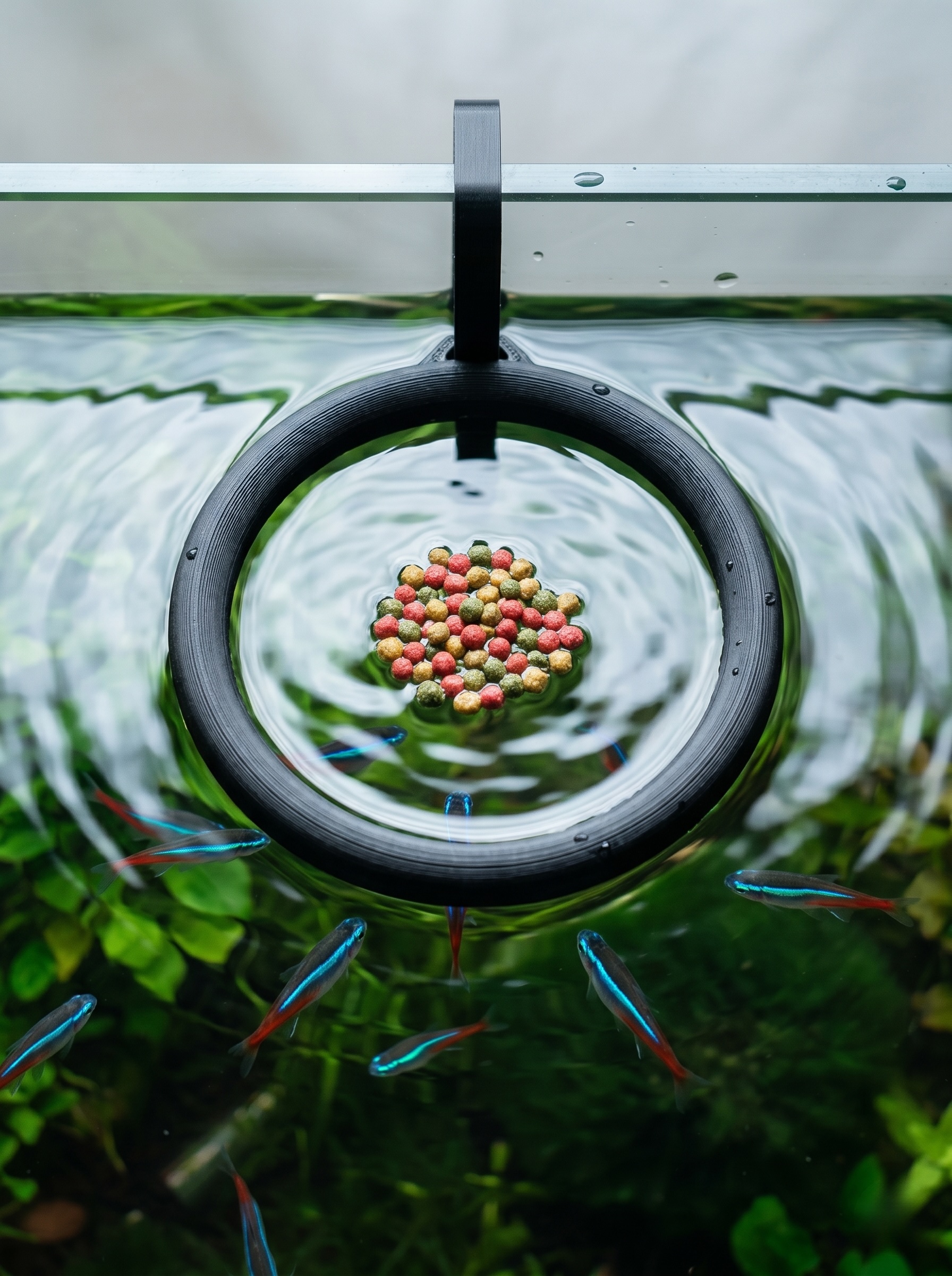 3D Printing Food - 3D Printed Fish Feeding Ring Floating