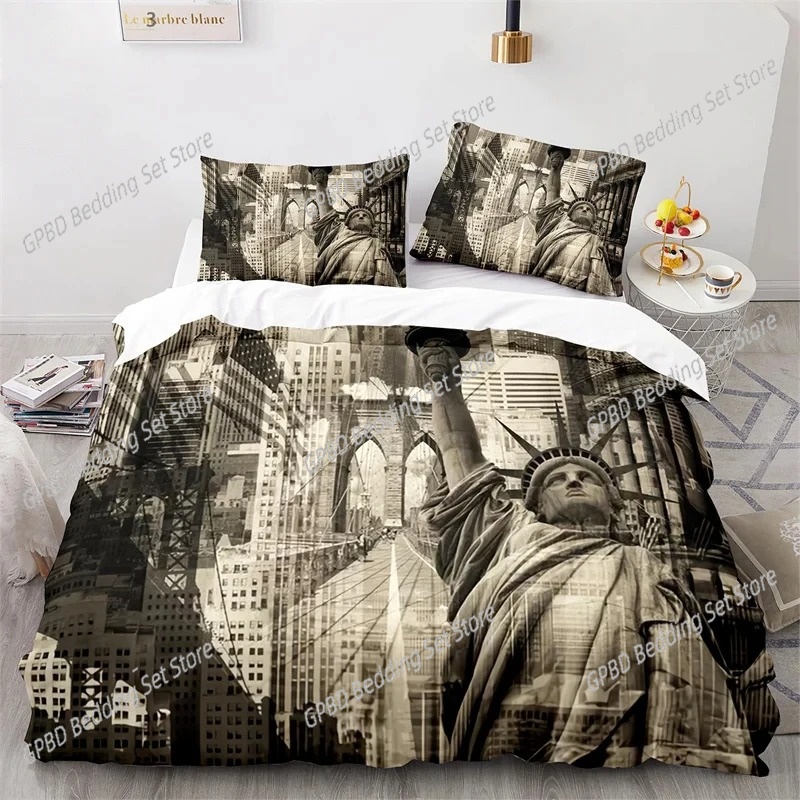 3D Printing York - Statue of Liberty Duvet Cover King