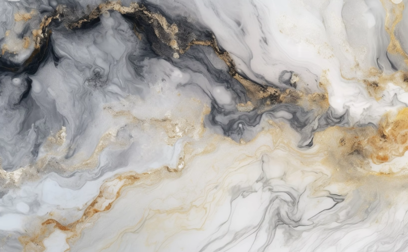 3D Printing Heat Resistant Material - Customized size wallpaper, gold lines, marble