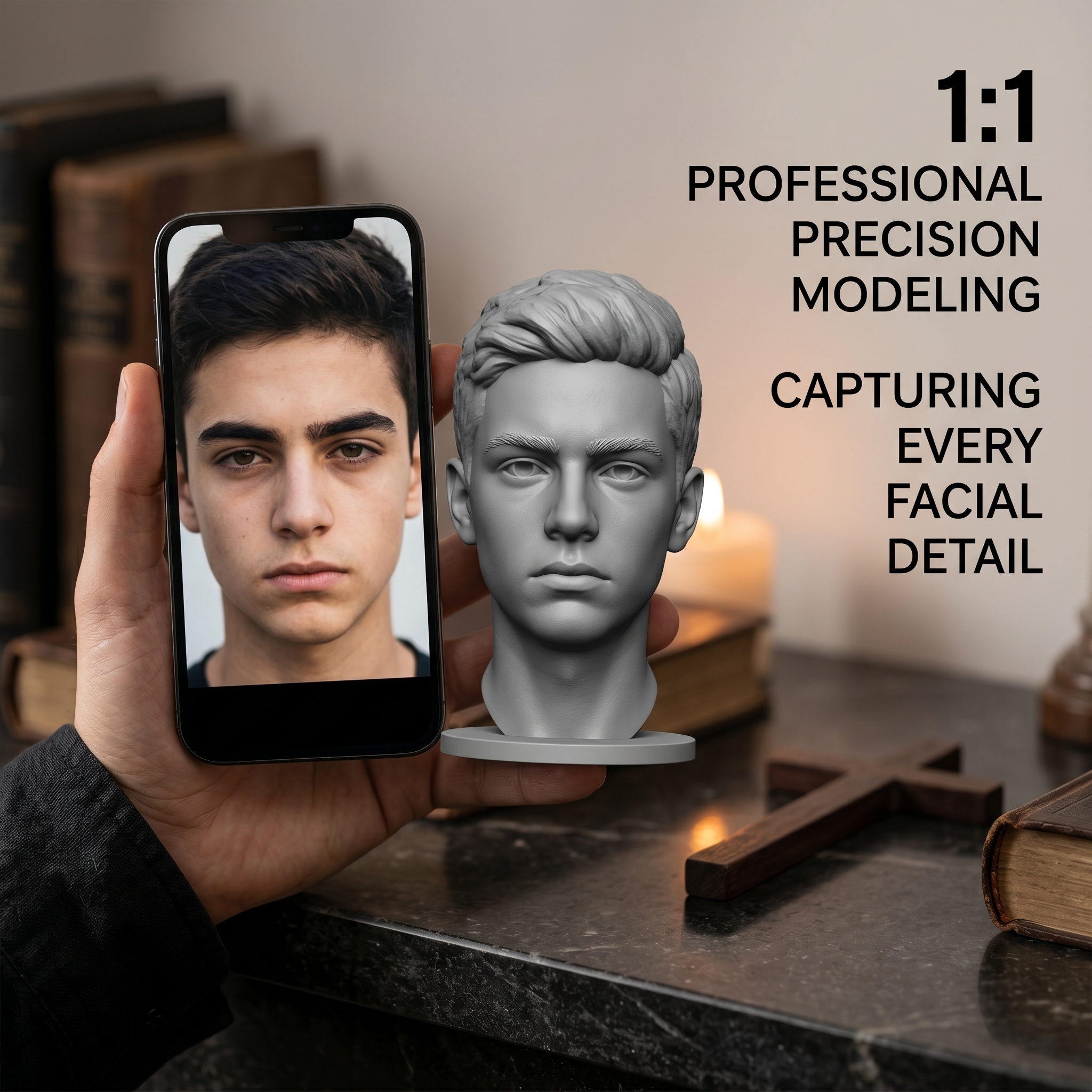 3D Printing Apps - Personalized 3D Printed Bust Figurine, Custom