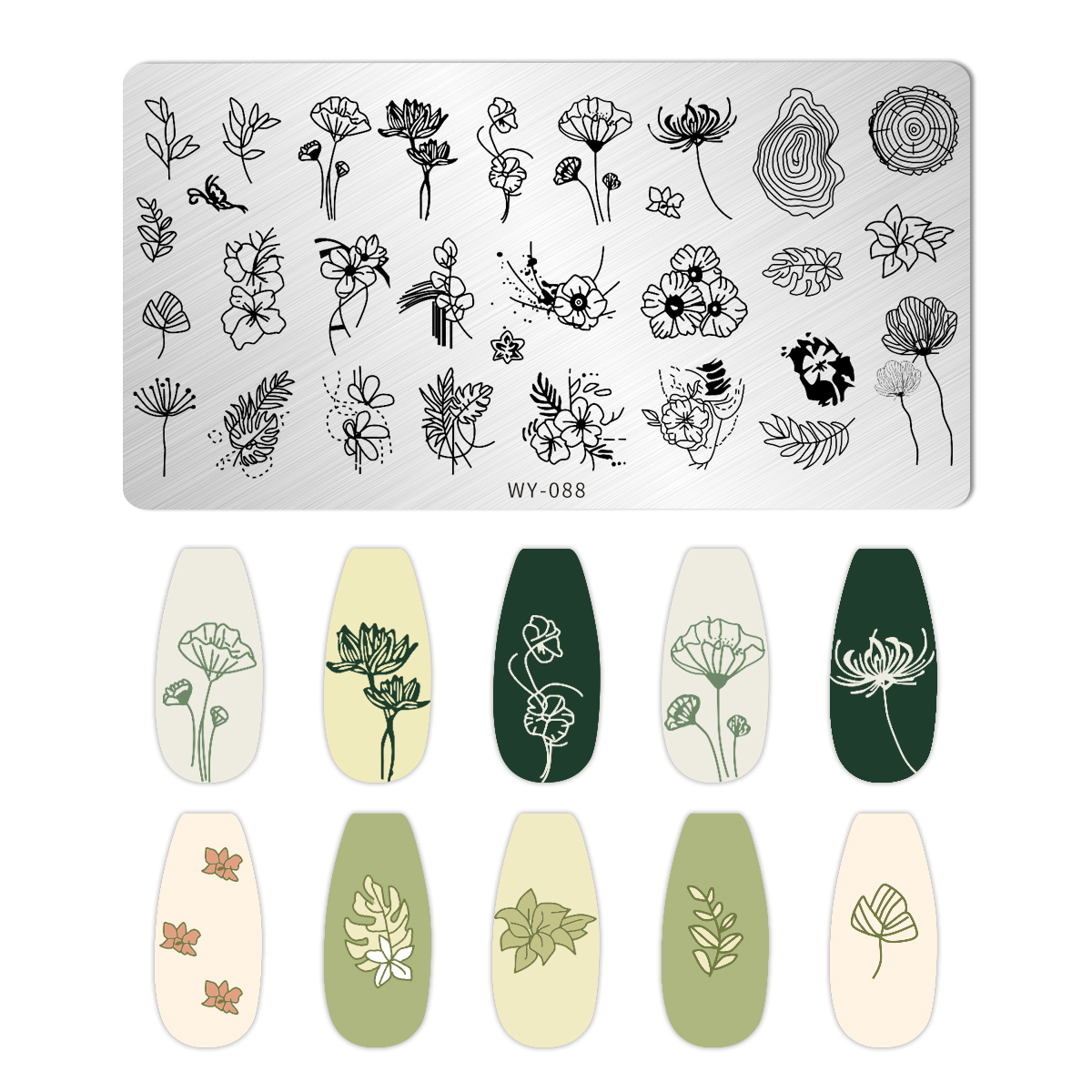 Leaves Flower Nail Art Stampin - 3D Printing Stainless Steel 리뷰 및 가격