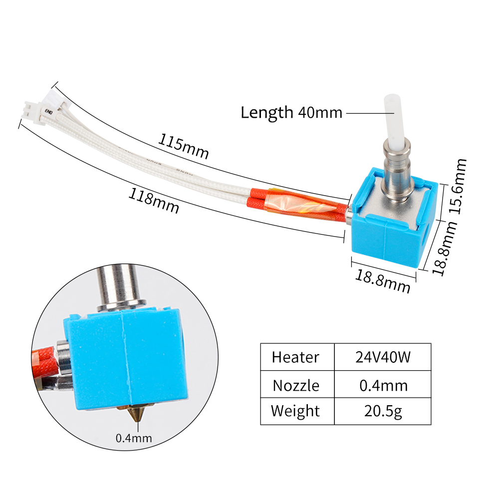 24V 40W Kobra Hotend Print Hea - 3D Printing Nozzle 리뷰 및 가격