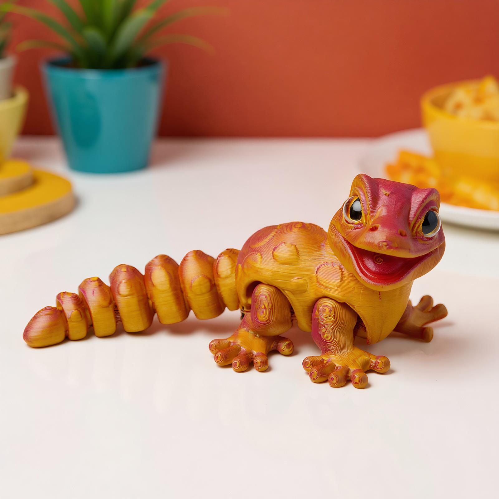 3D Printed Gecko Figurine Liza - 3D Printing Mockup 리뷰 및 가격