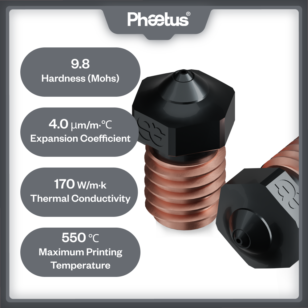 Phaetus Silicon Carbide V6 Noz - 3D Printing News 리뷰 및 가격