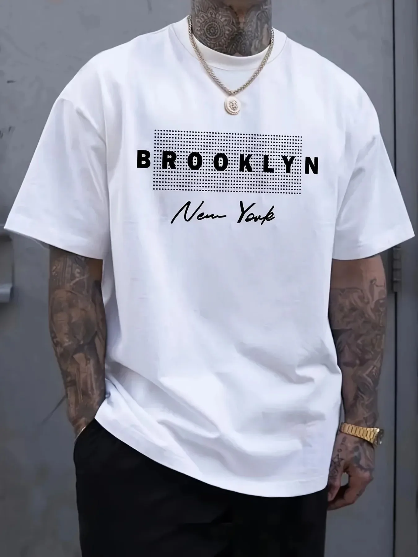 Men's New York Letter Printed  - 3D Printing York 리뷰 및 가격