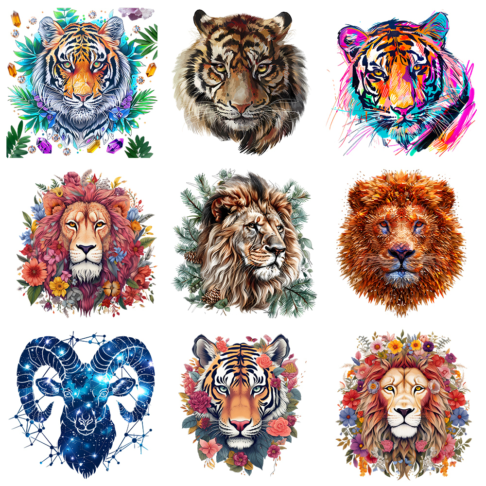 25cm Lion Tiger Flower Animal  - 3D Printing Vinyl 리뷰 및 가격