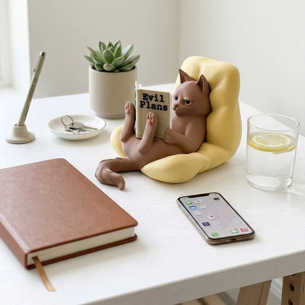 3D Printed Reading Cat Figurin - 3D Printing Mockup 리뷰 및 가격