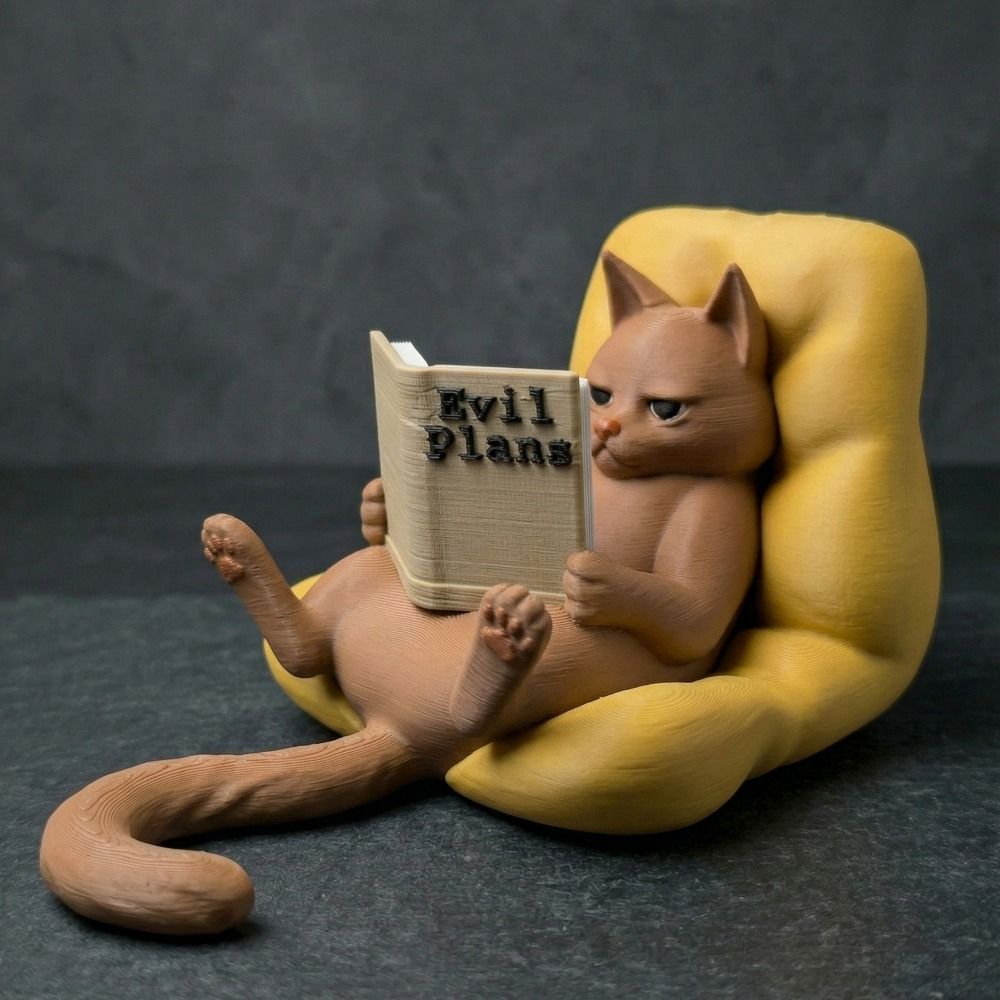 3D Printed Reading Cat Figurin - 3D Printing Mockup 리뷰 및 가격
