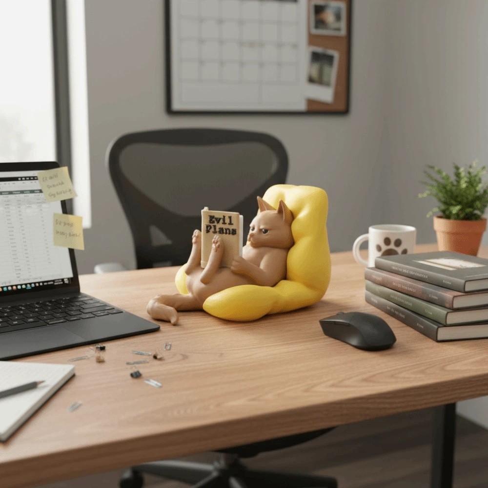 3D Printed Reading Cat Figurin - 3D Printing Mockup 리뷰 및 가격