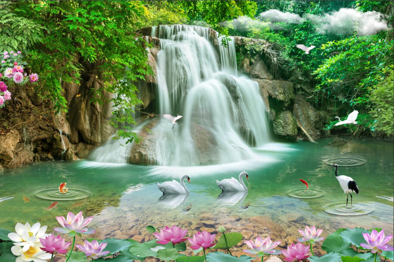 Custom Waterfall Mural 3D Self - 3D Printing Heat Resistant Material 리뷰 및 가격