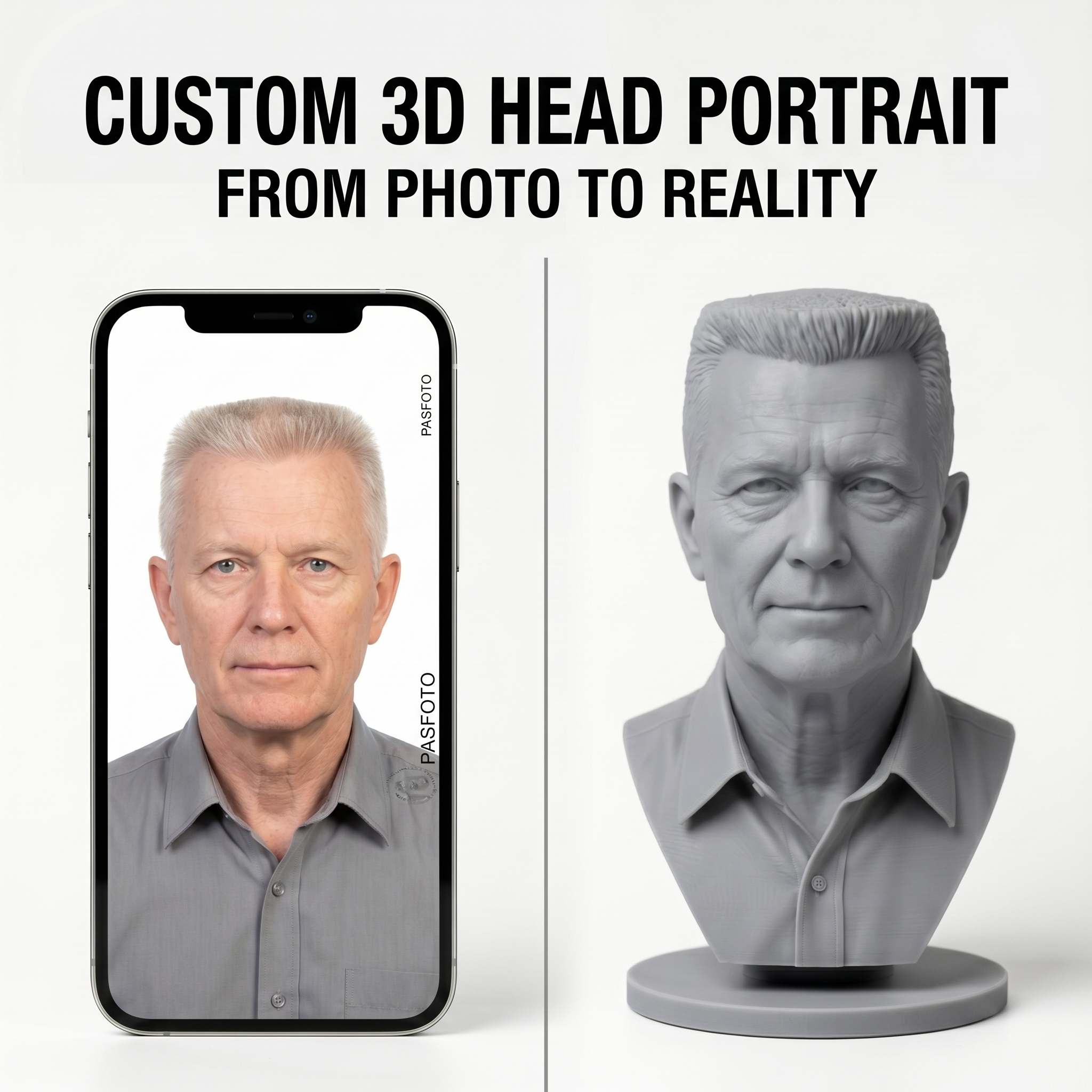 Personalized 3D Printed Bust F - 3D Printing Apps 리뷰 및 가격