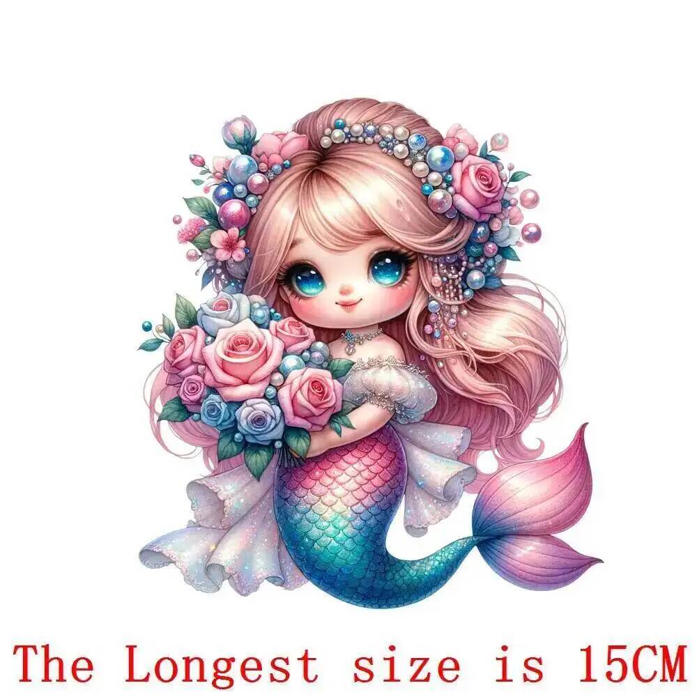 15cm Cute Kids Flower Mermaid  - 3D Printing Vinyl 리뷰 및 가격