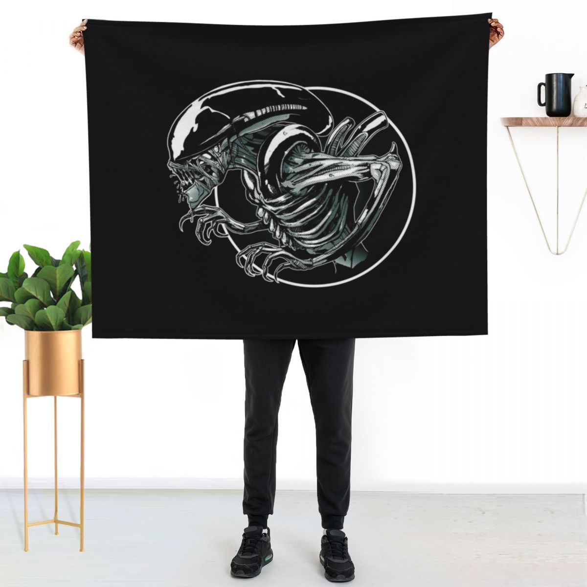 aliens xenomorph Throw Blanket - 3D Printing Xenomorph 리뷰 및 가격