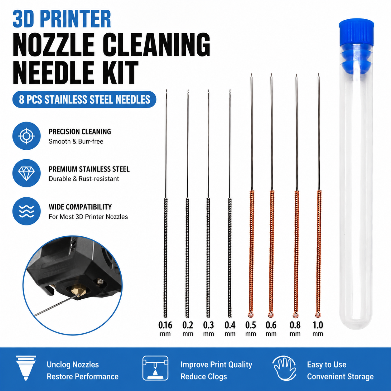 3D Printer Nozzle Cleaning Kit - 3D Printing Stainless Steel 리뷰 및 가격