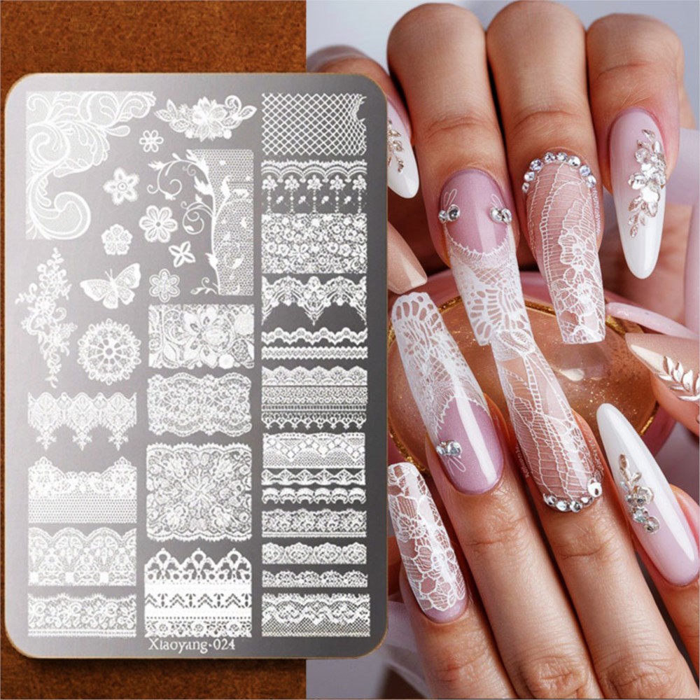 9*15cm 3D Lace Butterfly Nail  - 3D Printing Stainless Steel 리뷰 및 가격