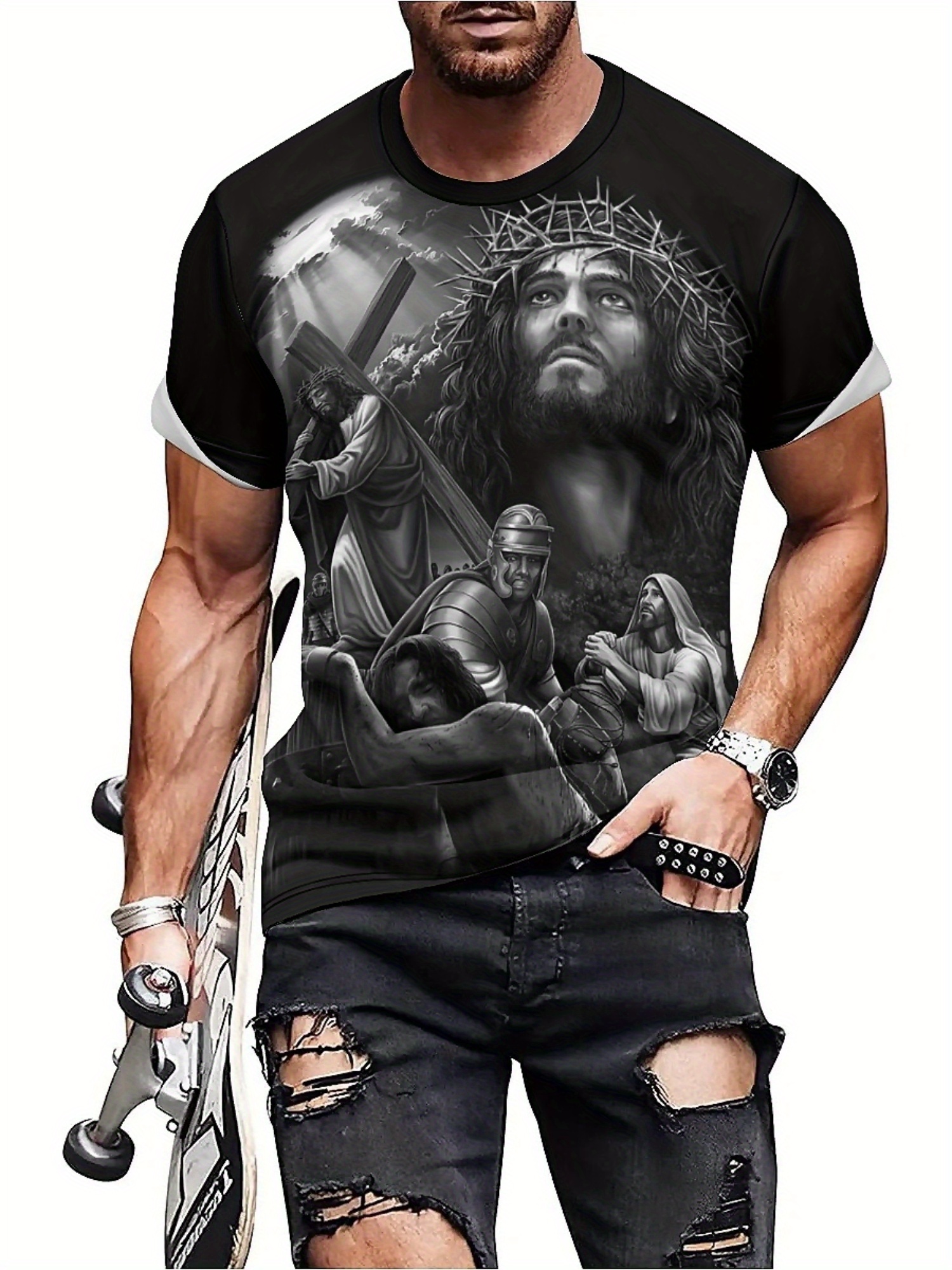 Men'S Plus Size Jesus 3D Print - 3D Printing Figure 리뷰 및 가격
